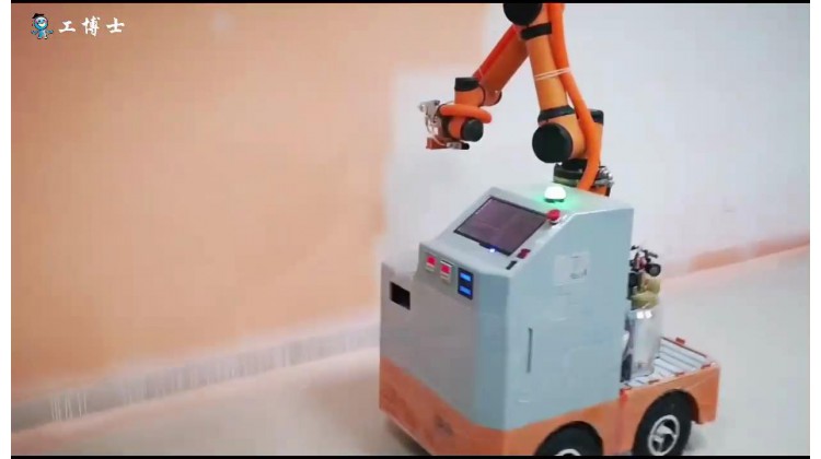 协作机器人智慧识别、高效助力墙面喷漆工作